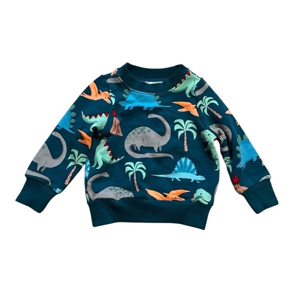Play by Little Sleepies Dinosaur Print Kids Outfit Set - Teal 6-12 months - Picture 2 of 6